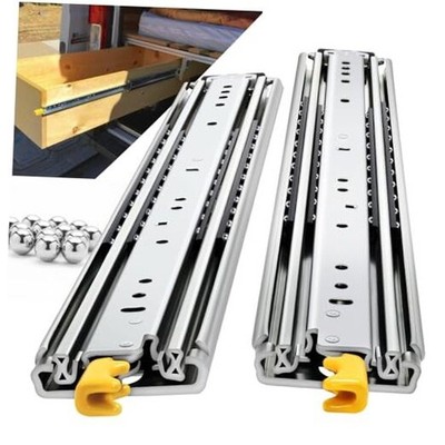 Heavy Duty Drawer Slides Full Extension 16 Inch Load:500 lb (With lock) -W:76mm