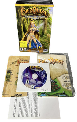 EverQuest Dragons of Norrath 2005 PC CD-ROM Complete with Cloth Map Mint Disc