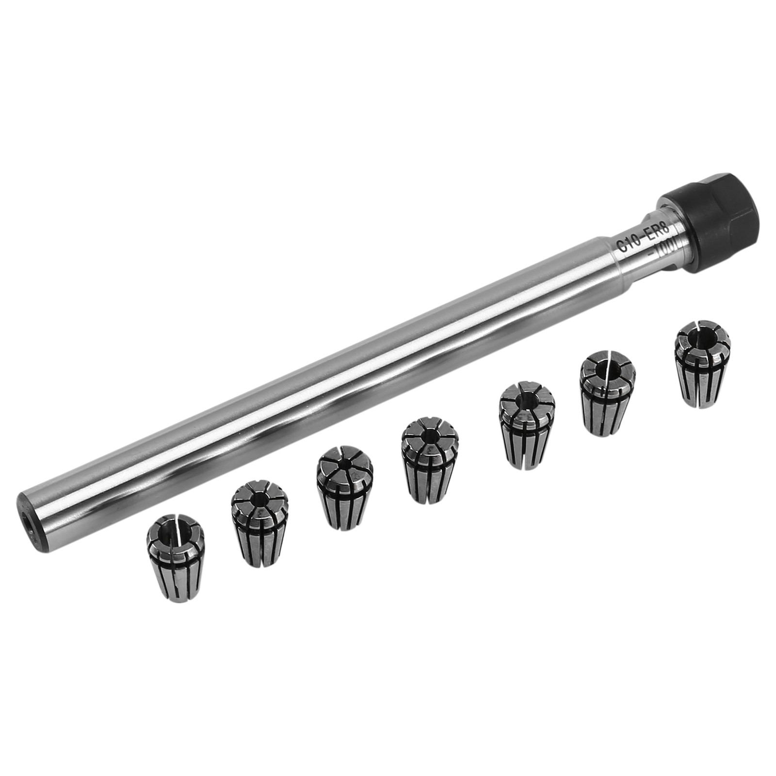 C10 Er8A 100L Collet Chuck Holder + 7Pcs  Er8 Spring Collet Set J3U87020