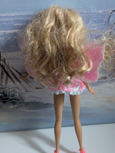 Barbie Fairytopia Elina Puppe leuchtende Flügel von 2004 funktioniert neu angezogen  - Bild 3 von 12