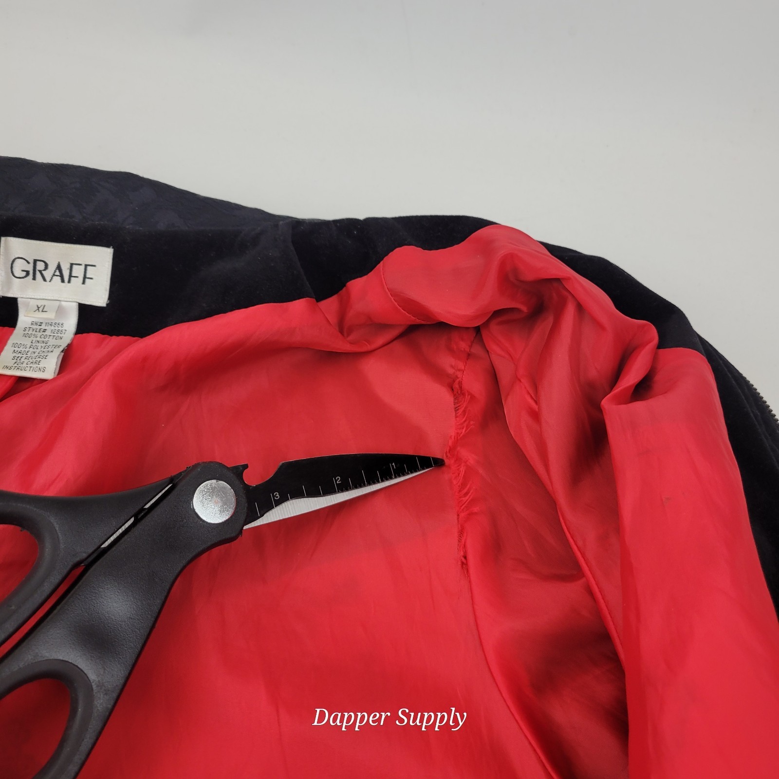 Graff XL Dragon Patchwork Jacket Black Red Gold A… - image 10