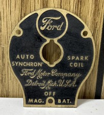 Original Ford Model T Auto Synchron Spark Coil Box Brass Switch Plate