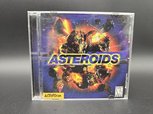 Activision PC Game: ASTEROIDS (1998) Windows PC CD Rom Game Disk w/ Case & Cover