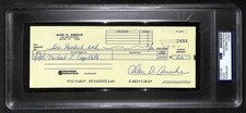 Alan Ameche Signed/Auto 1988 Bank Check 1954 Heisman Wisconsin PSA/DNA 205377