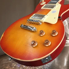 Cherry Sunburst Aged lp '59 Electric Guitar Mahogany Body Flamed Top Fast Ship