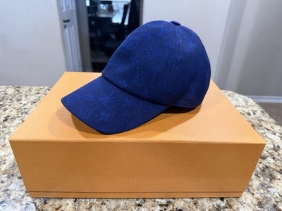 Louis Vuitton ダークブルー キャップ Louis Vuitton Monogram Essential Cap Blue M77590, Size L | eBay