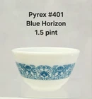 Pyrex BLUE HORIZON #401 Nesting Mixing Bowl    EUC