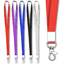 Premium 5 PCS Badge Lanyards with Detachable Clip for Keys ID Card Holder for