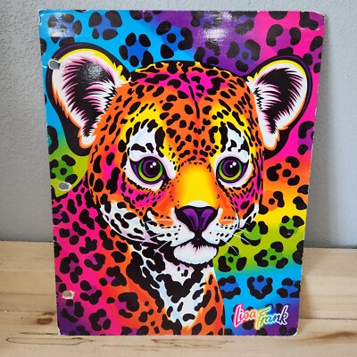 Vintage Lisa Frank Pocket Folder HUNTER Leopard Pocket Portfolio