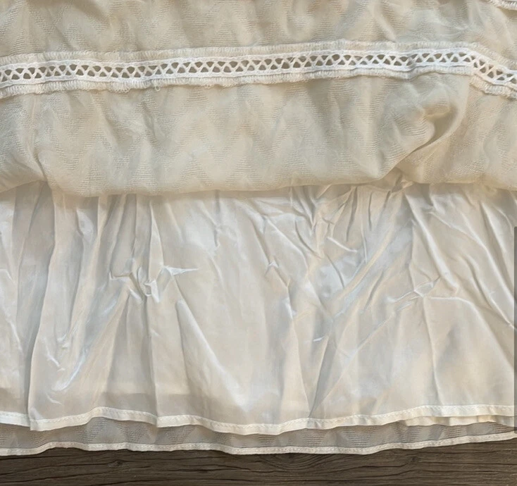 OFF WHITE Abito da babydoll bianco sporco in seta taglia 0