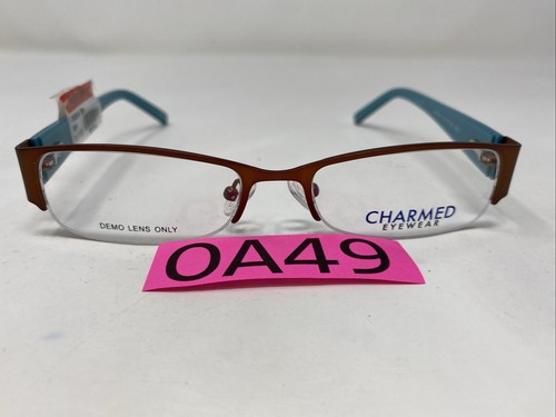 Charmed Eyewear CM2010 BRN 51-17-135 Brown Metal Half Rim Eyeglasses Frame OA49 - Picture 8 of 8