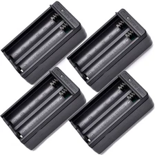 4pcs  Dual Slot Wall Charger US Plug For 18650 3.7V Rechargeable Li-ion Battery