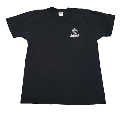 Supreme Floral T-Shirt Mens M Black Cotton Poppy Graphic Short
