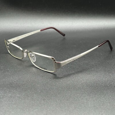 Prada VPR 66F 3BF-1O1 Eyeglasses Frame Silver Flex Italy 53-17-135 Display