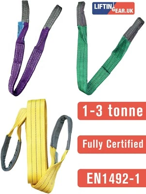 1-3 Tonne Webbing Lifting Sling Certified Duplex Cargo Strap Hoist Strop 1-10m