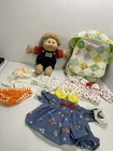 Cabbage Patch Doll 1982 HM3 Diaper Bag(1983) w/Clothes Signed Xavier Roberts