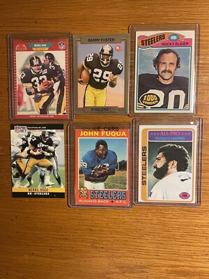Steelers Vintage Running Back Lot of (6) w/ Rookies Harris Bleier Fuqua Hoge EX