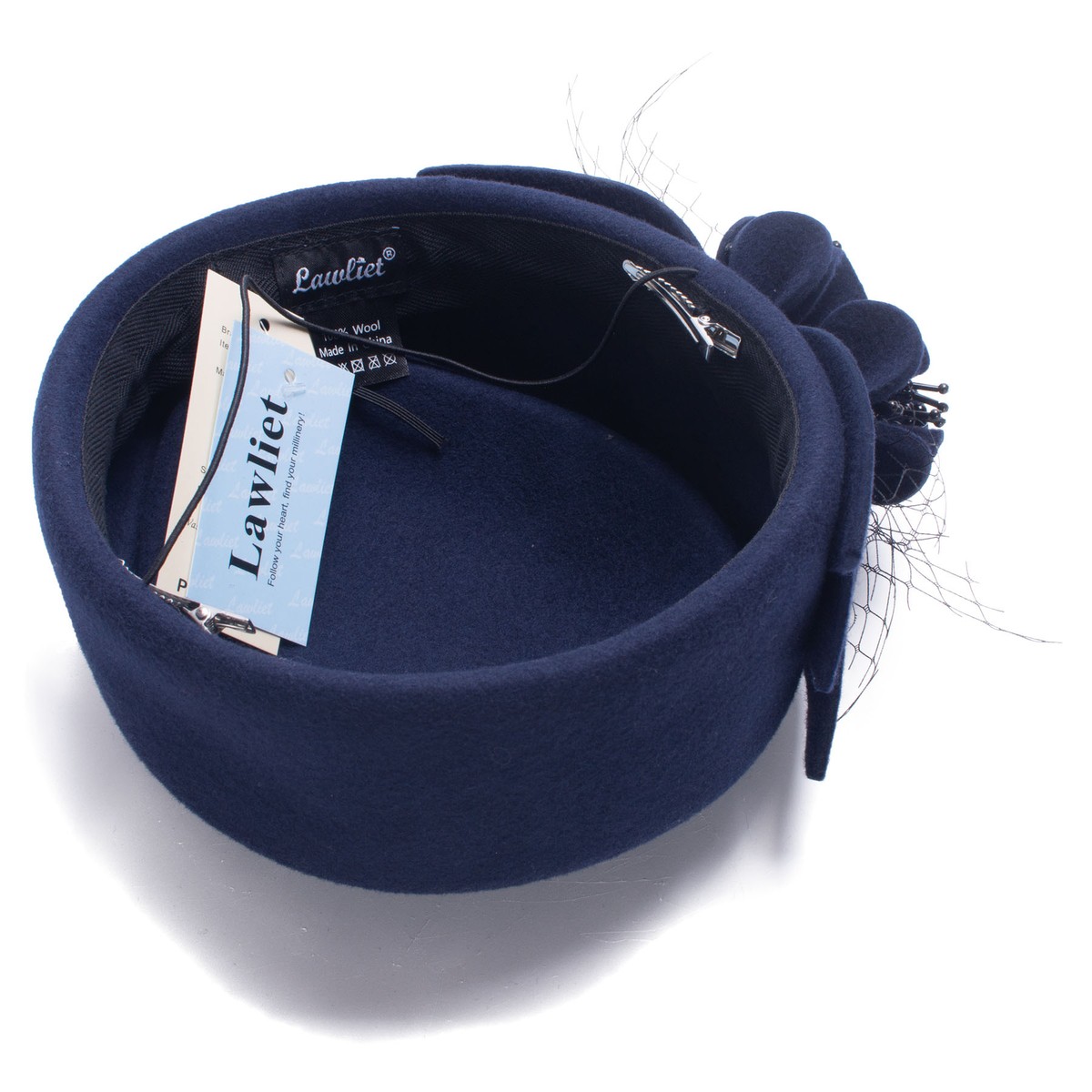 A131 Womens 1920s Style Felt Wool Fascinator Cocktail  display picture 1