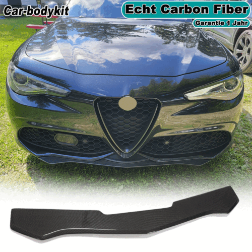 Carbon für Alfa Romeo Giulia 952 17-20 Spoilerlippe Ansatz Front Spoilerschwert  - Afbeelding 1 van 11