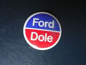 Gerald Ford Dole 1976 Campaign Pin Button Political
