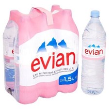 Image of Evian Still Mineral Water Natural Drinking Water Screw Cap Bottle 1.5L x 6