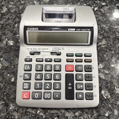 Casio HR-100TM Desktop Printing Calculator. Works Great!