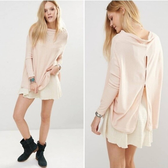 lover rib split back pullover