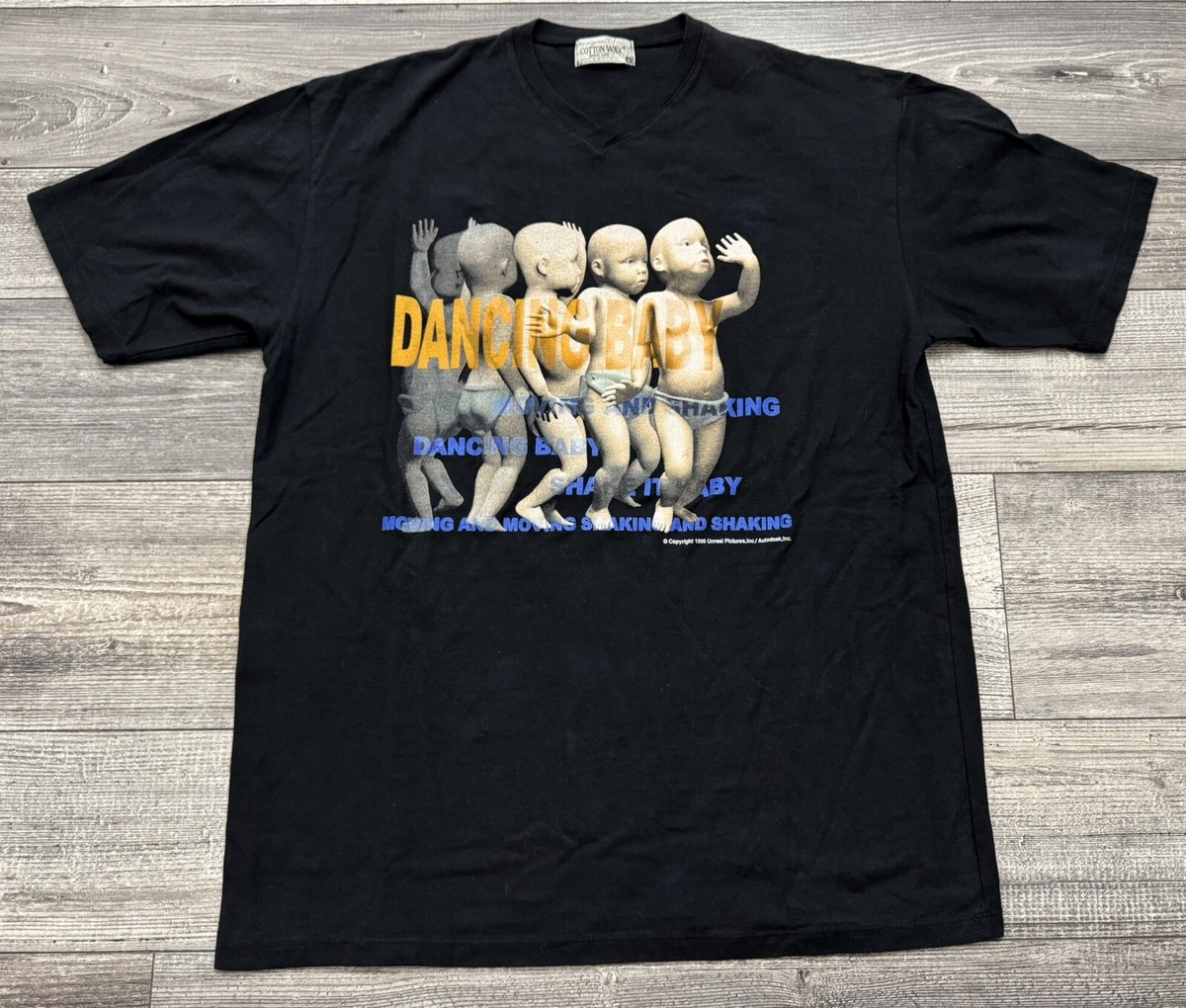 Vintage Dancing Baby Ooga Chaka Shirt Mens Medium 1999 Ally McBeal