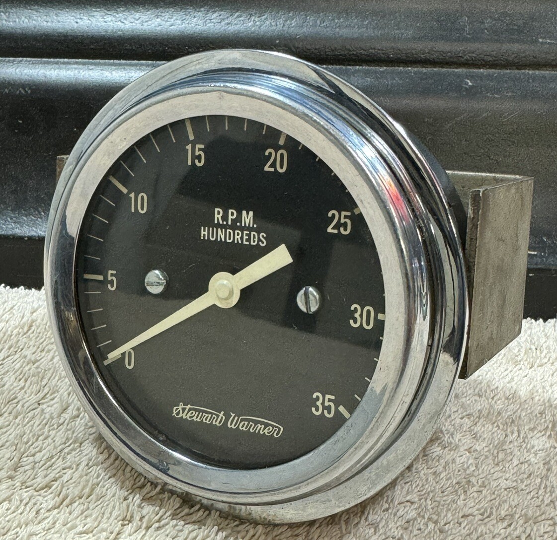 ~ACCESSORY~ 1930’s STEWART WARNER 3500 RPM TACHOMETER~FORD/CHEVY/MOPAR ...
