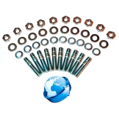 (10+10+10+10 Teile)Stehbolzen M8x40 Muttern SW13 Motor Auspuff/Krümmer VW BUS T3