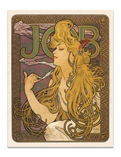 Job 1896 by ALPHONSE MUCHA Art Nouveau, Poster -Unframed- Premium Art Print