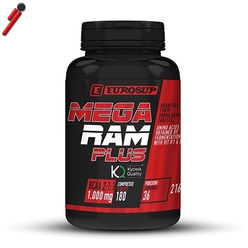 Eurosup, Mega Ram Plus, 180 Cpr. Aminoacidi ramificati con vitmina B1 e B6