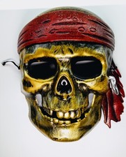 Skull Pirates o' Caribbean Halloween Mask Plastic Costume Accessory