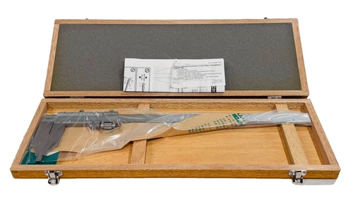 Mitutoyo 534-117 Stainless Steel Vernier Caliper Nib Style Long Jaw, 0-12" Range