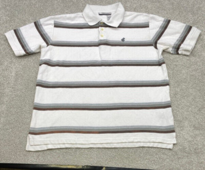 トップス Rocawear Rocawear Polo Shirt Men's XL Short Sleeve White Striped 100