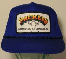 Vtg 1990s Packers Food Trucking Patch SNAPBACK TRUCKER HAT Springfield Missouri