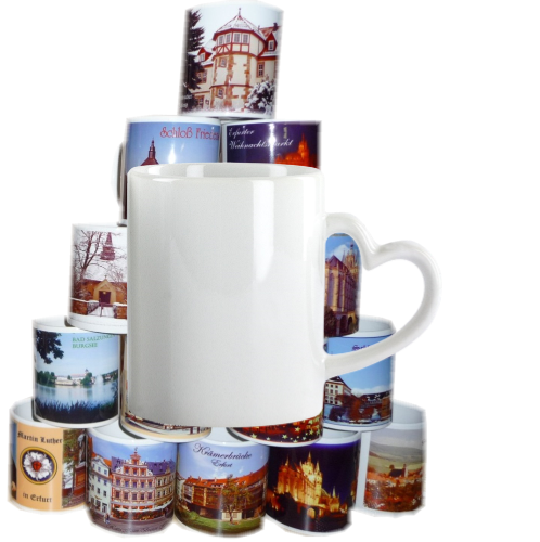 Fototasse Herzhenkel Wunschdruck Sublimation Tassendruck Wunschmotiv Geschenk - Bild 1 von 1