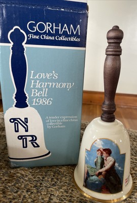 Gorham Vintage  Love s Harmony Bell 1986  Norman Rockwell- On Top Of The World 