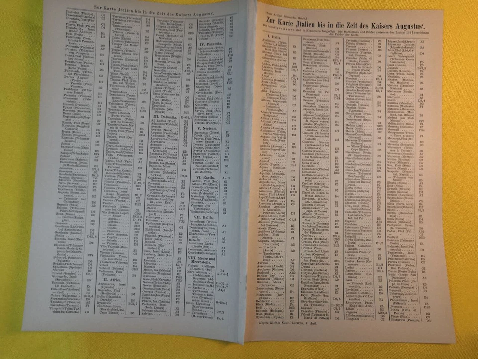 1902 Italy Roman Emperor Augustus Vintage Geography Map Orig. Empire C21 - Image 3 of 3