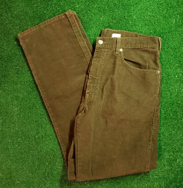 LEVI's 505 Corduroy Pants Regular Fit Straight Leg Mens Size 34 x 34 Brown | eBay