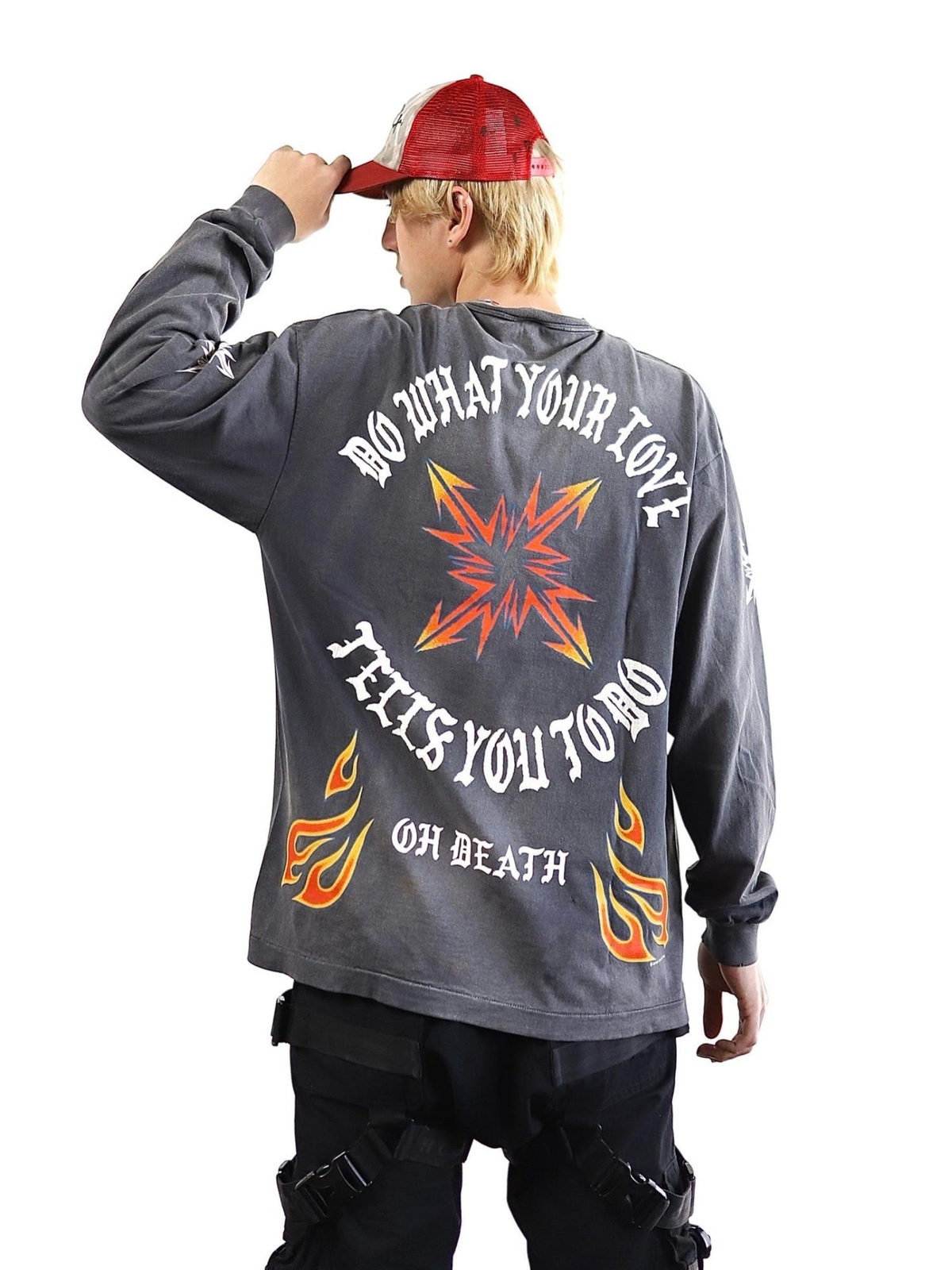 GOTOFREE 24SS SAINT MIXXX AFTER LONG SLEEVE T SHIRT VINTAGE DISTRESSED TEE TOP