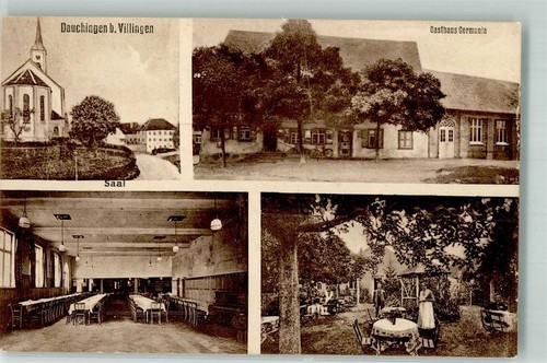 13532537 - 7735 Dauchingen Gasthaus Germania Saal Garten Dorfkirche