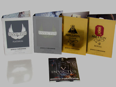 Paco Rabanne Fragrance Sampler 1 Million Royal Elixir Invictus Platinum Victory