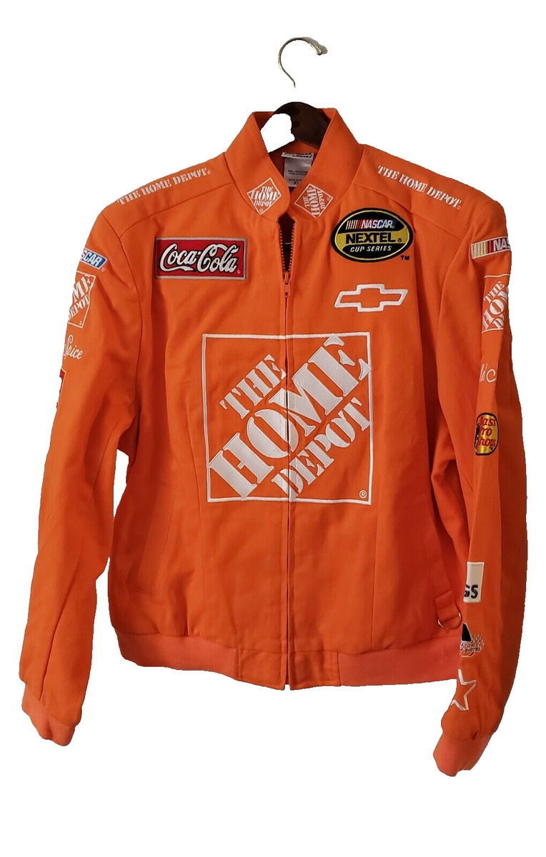 Vtg Womens Chase Authentic Orange Race Nascar Jacket #20 Tony