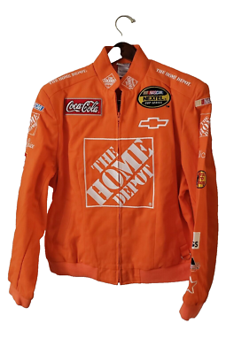 Vtg Womens Chase Authentic Orange Race Nascar Jacket #20 Tony