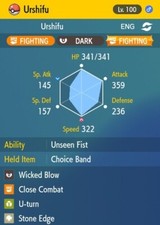 Pokemon Scarlet and Violet 6iv Max EV Urshifu-Single Strike