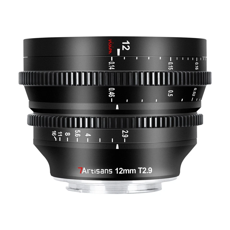 US 7Artisans 12mm T2.9 Super Wide Angle Cinema Lens For Sony E Canon RF L Mount - Image 2 of 4