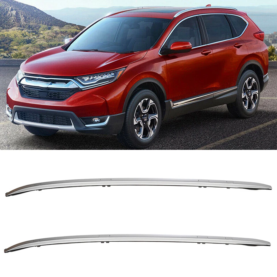 Roof Rack Silver Side Rails Luggage Carrier For 2017-2018 Honda CR-V 1.5L 2.4L Foto 2 de 4