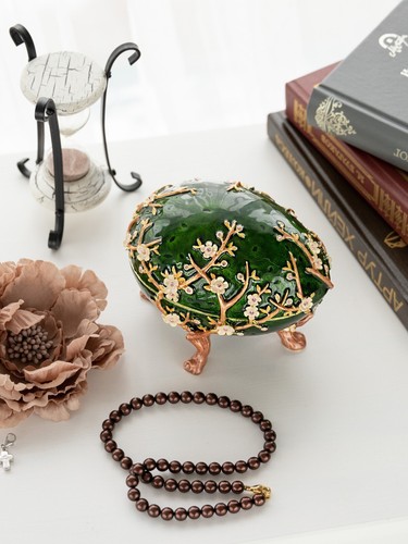 keren Kopal Egg Trinket box LIMITED EDITION hand made with austrian crystal - Picture 10 of 12