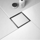 Square Shower Drain 6", 304 Stainless Steel Floor Drain w/Hair Strainer